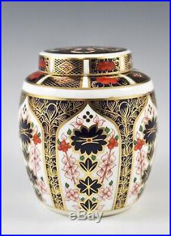 Royal Crown Derby China Old Imari 1128 Small Ginger Jar & Cover Excellent
