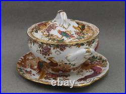 Royal Crown Derby China Olde Avesbury Sauce Boat With Lid & Underplate