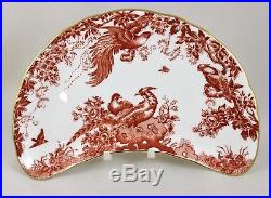 Royal Crown Derby China Red Aves Crescent Salad/side Plates X 8 1st Mint