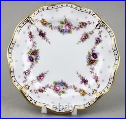 Royal Crown Derby China Royal Antoinette 6 Side Tea Bread Plates X 6 Perfect