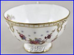 Royal Crown Derby China Royal Antoinette Tea Cups & Saucers X 6 Excellent