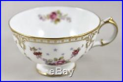 Royal Crown Derby China Royal Antoinette Tea Cups & Saucers X 6 Excellent