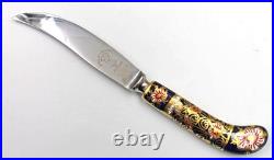 Royal Crown Derby China Traditional Imari 2451 Individual Fruit Knife Set/8 Box