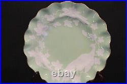 Royal Crown Derby Chinese Birds Green 6 Salad Plates 8 5/8