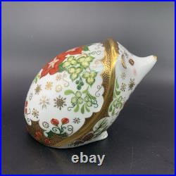 Royal Crown Derby Christmas Hedgehog Paperweight