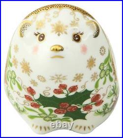 Royal Crown Derby Christmas Hedgehog Paperweight New 1st Quality Boxed