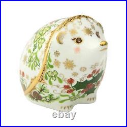 Royal Crown Derby Christmas Hedgehog Paperweight New 1st Quality Boxed