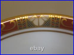 Royal Crown Derby Cloisonne A1317 Footed Cream Soup Bowl & Saucer Set of 4