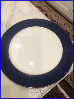 Royal Crown Derby Cobalt Band Service Plates/Chargers. Gold Trim FIRST