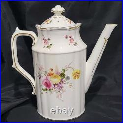Royal Crown Derby Coffee Pot, Creamer & Open Sugar Bowl Set 9875 Posies Rare