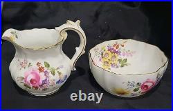 Royal Crown Derby Coffee Pot, Creamer & Open Sugar Bowl Set 9875 Posies Rare