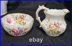 Royal Crown Derby Coffee Pot, Creamer & Open Sugar Bowl Set 9875 Posies Rare