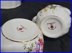 Royal Crown Derby Coffee Pot, Creamer & Open Sugar Bowl Set 9875 Posies Rare