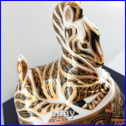 Royal Crown Derby Collection Zebra English Bone China LIX Figurine Paperweight