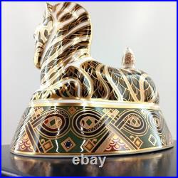 Royal Crown Derby Collection Zebra English Bone China LIX Figurine Paperweight