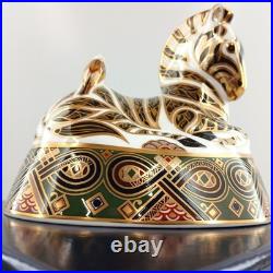 Royal Crown Derby Collection Zebra English Bone China LIX Figurine Paperweight