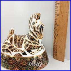 Royal Crown Derby Collection Zebra English Bone China LIX Figurine Paperweight