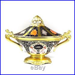 Royal Crown Derby Covered Urn Old Imari 1128 Solid Gold Band