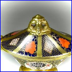 Royal Crown Derby Covered Urn Old Imari 1128 Solid Gold Band