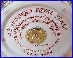 Royal Crown Derby Crown Paperweight 100th Anniversary Queen Victoria Warrant