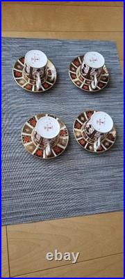 Royal Crown Derby Cup & Saucer Set (4 cups and saucers)
