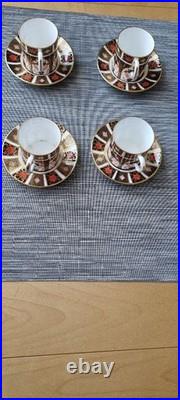 Royal Crown Derby Cup & Saucer Set (4 cups and saucers)