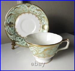 Royal Crown Derby DARLEY ABBEY Harlequin Green Cup & Saucer, MINT