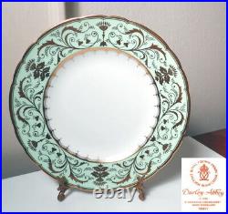 Royal Crown Derby DARLEY ABBEY Harlequin Green Salad Plate, MINT