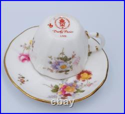 Royal Crown Derby DERBY POSIES 7pc Miniature Teapot Set MINT BOX Tray Cup Sugar