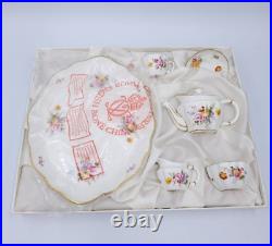 Royal Crown Derby DERBY POSIES 7pc Miniature Teapot Set MINT BOX Tray Cup Sugar