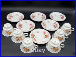 Royal Crown Derby DERBY POSIES England Set of 6 Cups & Saucers 2 1/2