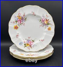 Royal Crown Derby DERBY POSIES Surrey Shape 4 Dinner Plates 10 1/2 Excellent