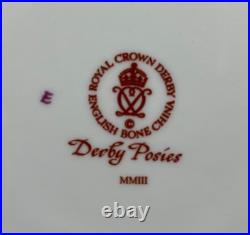 Royal Crown Derby DERBY POSIES Surrey Shape 4 Dinner Plates 10 1/2 Excellent