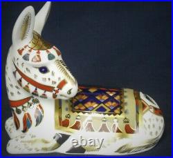 Royal Crown Derby DONKEY Paperweight gold stopper