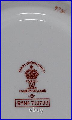 Royal Crown Derby Dark Pink Raised Gold Cup & Saucer Circa 1950
