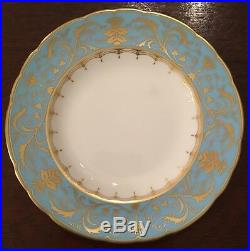 Royal Crown Derby -Darley Abbey Blue Harlequin Duck Egg Blue 3 Piece Place NEW