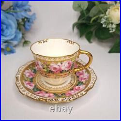 Royal Crown Derby Demitasse Cup and Saucer Hand painting Vintage