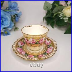 Royal Crown Derby Demitasse Cup and Saucer Hand painting Vintage