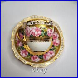 Royal Crown Derby Demitasse Cup and Saucer Hand painting Vintage