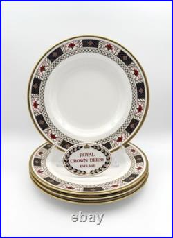 Royal Crown Derby Derby Border Dinner Plates 10 1/2, Set Of 4