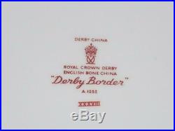 Royal Crown Derby, Derby Border Pattern 6 x Salad or Dessert Plates 8.25 inches