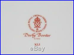 Royal Crown Derby, Derby Border Pattern 6 x Salad or Dessert Plates 8.25 inches