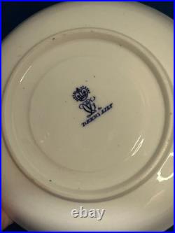 Royal Crown Derby, Derby Lily- Antique Cup & Saucer Blue Florals And Gold Decor