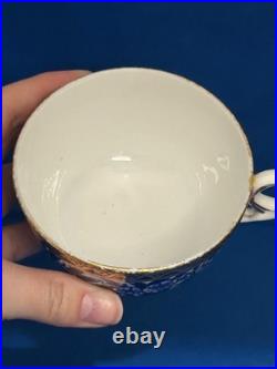 Royal Crown Derby, Derby Lily- Antique Cup & Saucer Blue Florals And Gold Decor