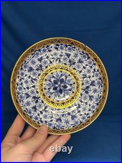 Royal Crown Derby, Derby Lily- Antique Cup & Saucer (with Defect) Gold Decor