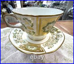 Royal Crown Derby Derby Panel Green Breakfast Cup & Saucer, NEW, 11 oz