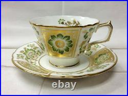 Royal Crown Derby Derby Panel Green Teacup & Saucer Bone China England