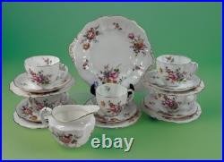 Royal Crown Derby, Derby Posies 5 Teacup Trio Dessert Set Cake Plate 17 PCs Etc