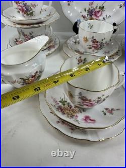 Royal Crown Derby, Derby Posies 5 Teacup Trio Dessert Set Cake Plate 17 PCs Etc