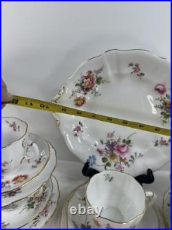 Royal Crown Derby, Derby Posies 5 Teacup Trio Dessert Set Cake Plate 17 PCs Etc